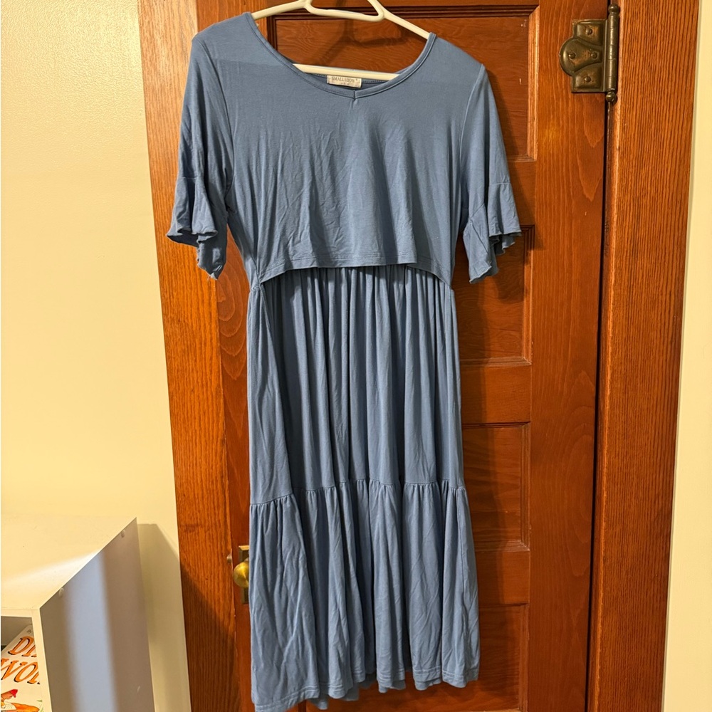 Nursing dress - blue
